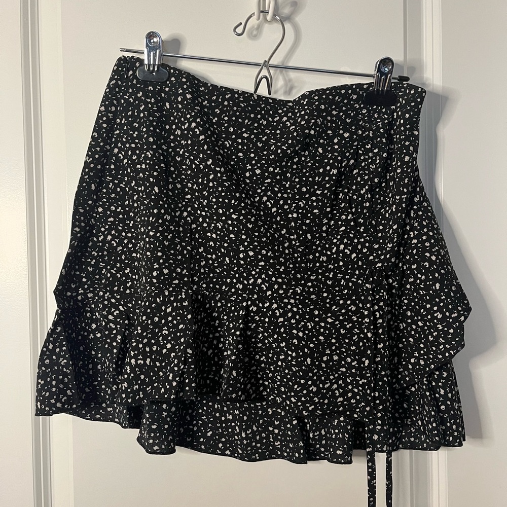 Ditzy Black & White Polka Dot Skirt